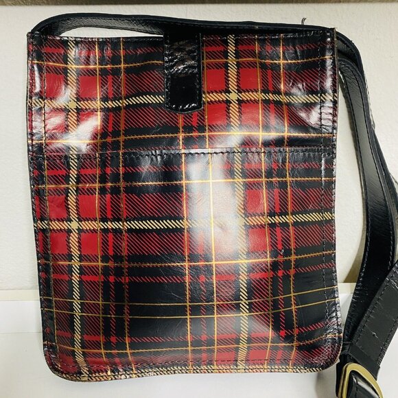 NWT Patricia Nash Venezia Pouch Bag Signature Plaid Crossbody Genuine Leather - Picture 5 of 9